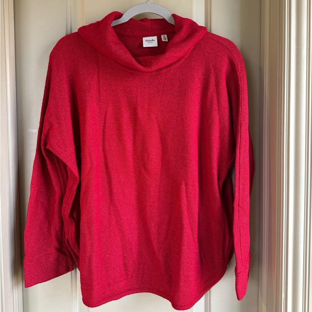 Women’s Rafaella Cowl Neck Top; Red; Size M